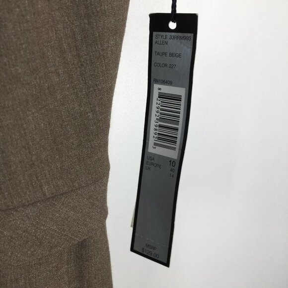 NWT Tahari  (Arthur S. Levine)  Taupe Beige Dress Size 10 - Picture 3 of 8